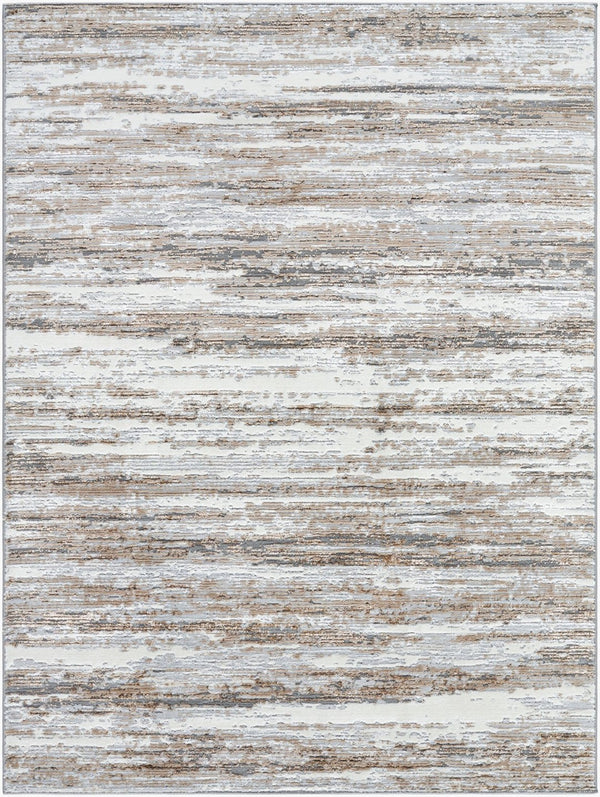 Livabliss Lustro Machine Woven Polypropylene Area Rug Mid Century Modern Living Room Light Gray, Gra 5'3" x 7' LSR2332-527