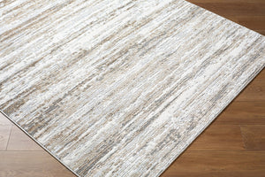 Livabliss Lustro Machine Woven Polypropylene Area Rug Mid Century Modern Living Room Light Gray, Gra 5'3" x 7' LSR2332-527