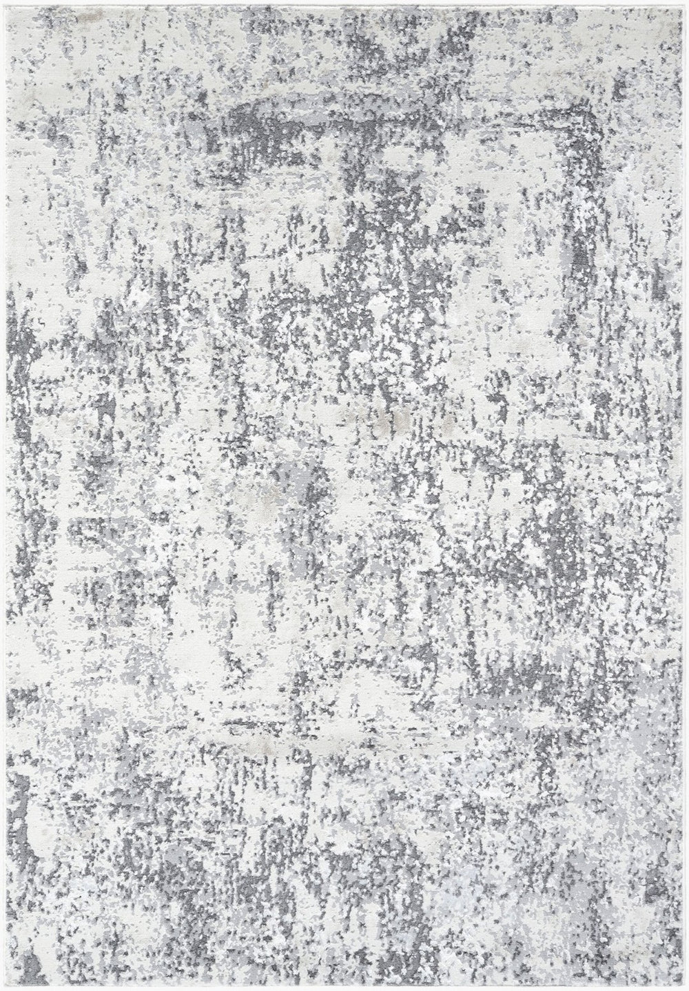 Livabliss Lustro Geometric Mid-century Modern Area Rug Polypropylene Blend for Living Rooms Ivory, Gray 7'10" x 10' LSR2334-71010