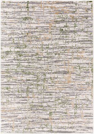 Livabliss Lustro Geometric Mid-century Machine Woven Area Rug for Living Room or Bedroom White, Charcoal 7'10" x 10' LSR2335-71010