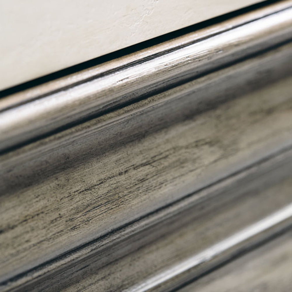 Bernhardt Bernhardt Goodman Nightstand With Touch‑Open Drawer, Two‑Tone Oak Finish, Rustic Gray & White Plaster — Adjustable Glides For Leveling 369217