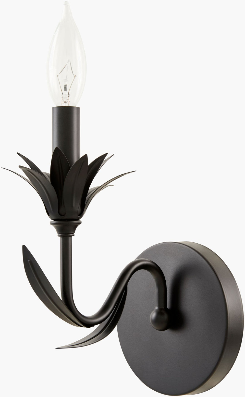 Surya Lustre Industrial Metal Wall Sconce Vintage Ambient Light for Hallways and Entryways LSTR-001