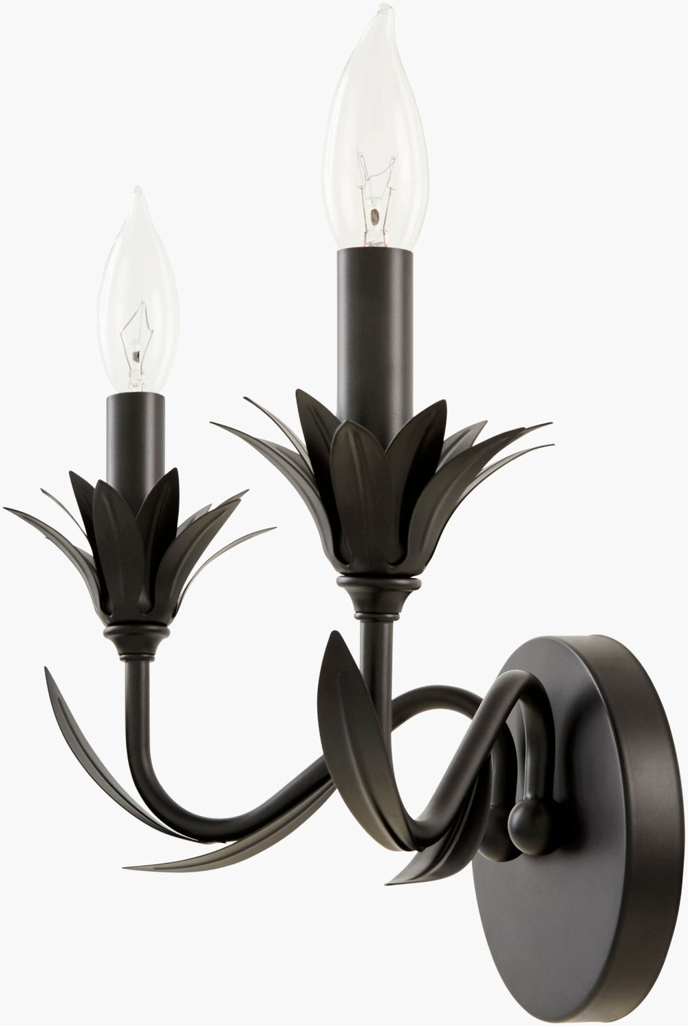 Surya Lustre Metal Wall Sconce Industrial Rustic Ambient Light for Lofts and Farmhouse Spaces LSTR-003
