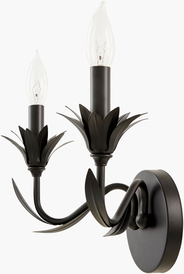 Surya Lustre Metal Wall Sconce Industrial Rustic Ambient Light for Lofts and Farmhouse Spaces LSTR-003