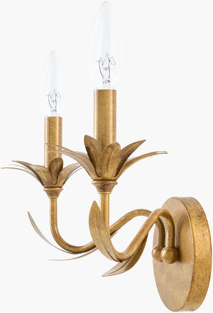 Surya Lustre Metal Wall Sconce Industrial Vintage Style Accent Light for Loft or Cabin LSTR-004