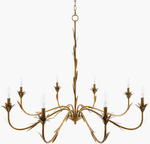 Surya Lustre Industrial Metal Chandelier Bold Warehouse Design for Dining Rooms and Lofts LSTR-008