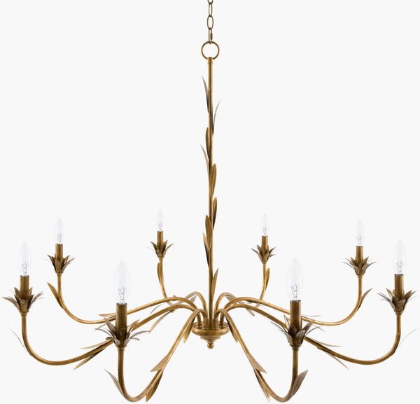 Surya Lustre Industrial Metal Chandelier Bold Warehouse Design for Dining Rooms and Lofts LSTR-008