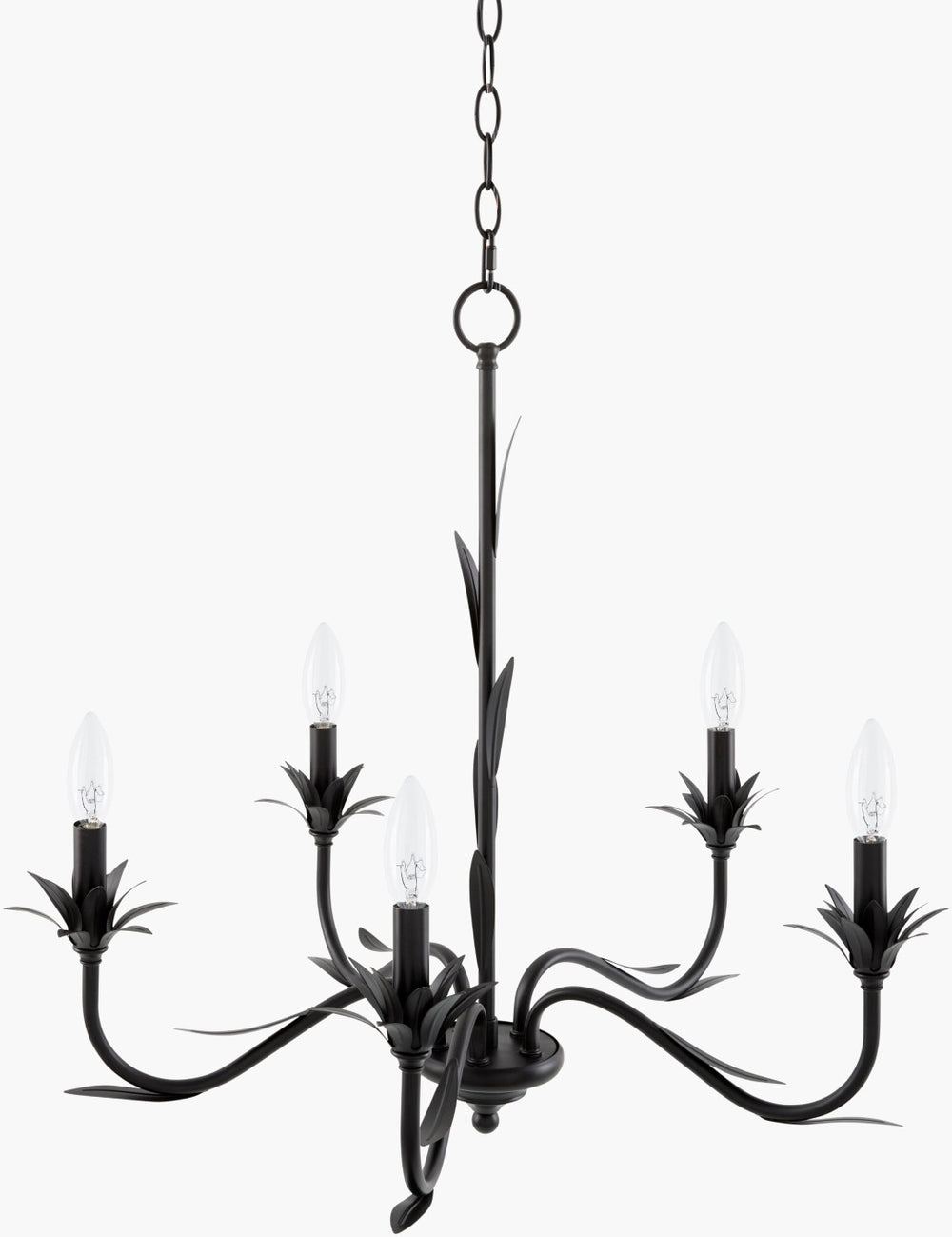Surya Lustre Open Cage Metal Chandelier Industrial Rustic Dining Room Loft Ceiling Light LSTR-011