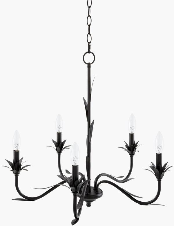 Surya Lustre Open Cage Metal Chandelier Industrial Rustic Dining Room Loft Ceiling Light LSTR-011