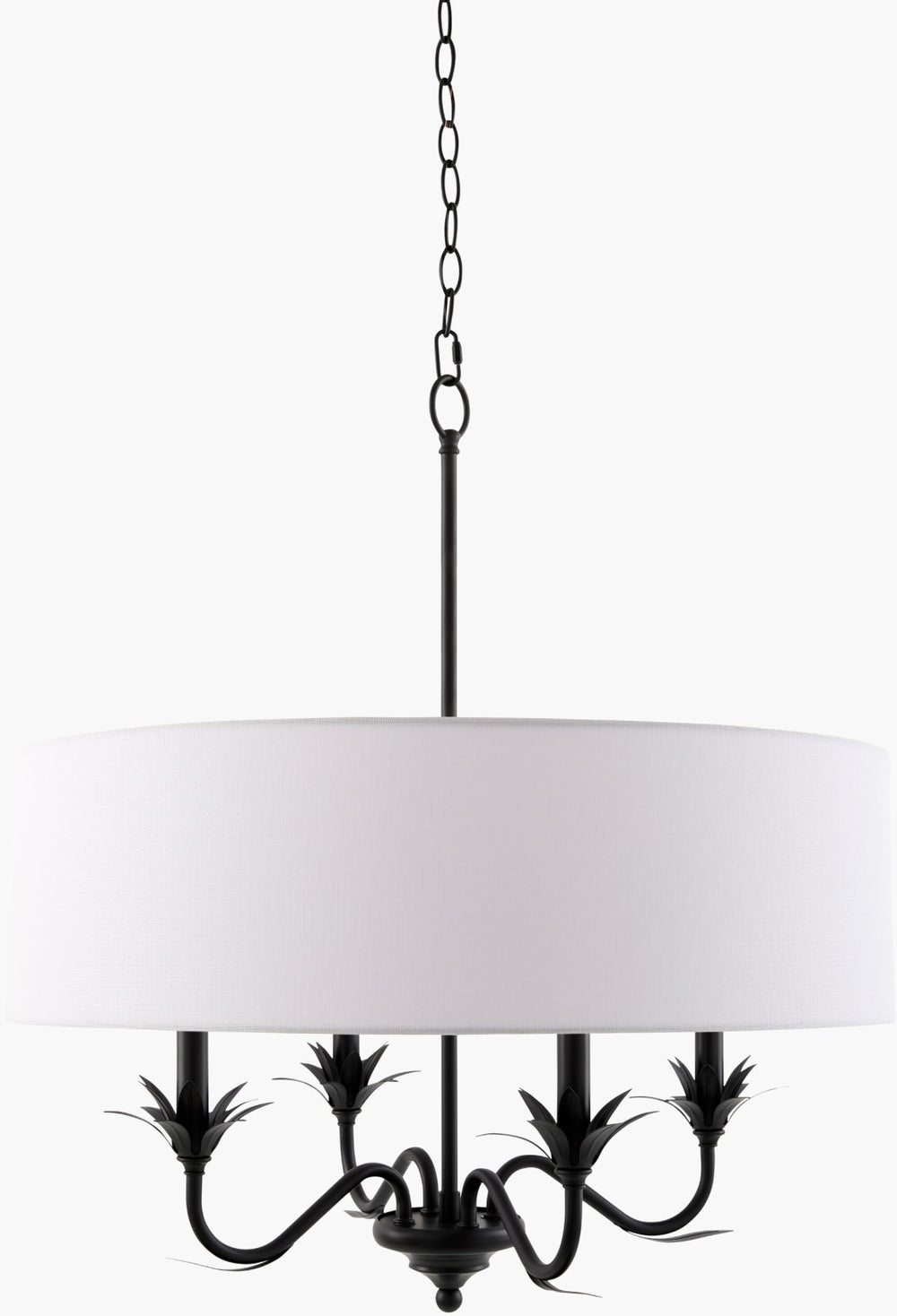Surya Lustre Industrial Rustic All Metal Chandelier for Dining Rooms and Loft Spaces LSTR-013