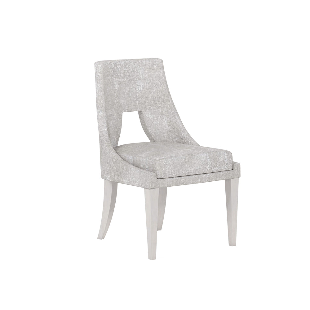 A.R.T. Furniture Set Of 2 - Mezzanine Side Chair In Dove Gray - Elegant Barrel Back Design With Textured Chenille Upholstery - Set Of 2 Light Gray Parawood And Poplar Solids,Foam,Fiber,Fabric 325200-2249