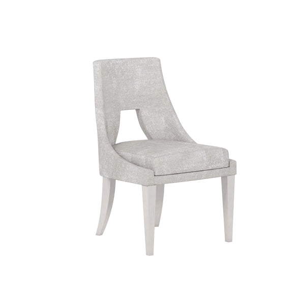 A.R.T. Furniture Set Of 2 - Mezzanine Side Chair In Dove Gray - Elegant Barrel Back Design With Textured Chenille Upholstery - Set Of 2 Light Gray Parawood And Poplar Solids,Foam,Fiber,Fabric 325200-2249