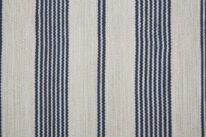 Feizy Rugs Duprine Eco-friendly Hand-woven Indoor Rug - Stylish Nautical Design With Classic Pin Stripes White,Ivory,Blue Pet,Polyester 7220560fnvy000e10