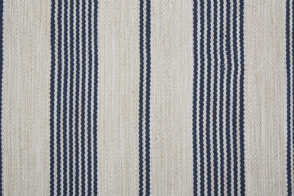 Feizy Rugs Duprine Eco-friendly Hand-woven Indoor Rug - Stylish Nautical Design With Classic Pin Stripes White,Ivory,Blue Pet,Polyester 7220560fnvy000e10