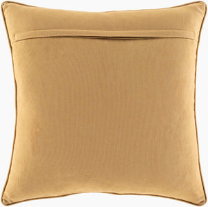 Surya Delta Coastal Inspired 20"L X 20"W Hand Knitted Accent Pillow For Cozy Beachy Home Decor Brown Cotton,Cotton Lta001-2020p