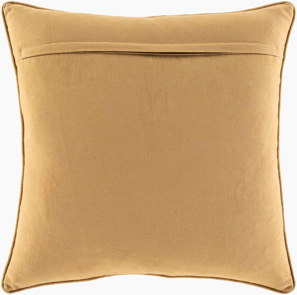 Surya Delta Coastal Inspired 20"L X 20"W Hand Knitted Accent Pillow For Cozy Beachy Home Decor Brown Cotton,Cotton Lta001-2020p