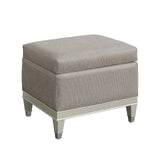 Zoey Vanity Upholstered Storage Bench Silver P344136 Pulaski Furniture