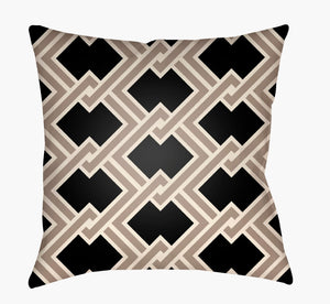 Livabliss Litchfield Woven Polyester Square Accent Pillow Modern Decor for Sofa or Bed Onyx, Taupe 22"L x 22"W LTCH1110-2222
