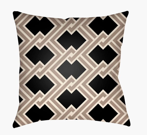 Livabliss Litchfield Woven Polyester Square Accent Pillow Modern Decor for Sofa or Bed Onyx, Taupe 22"L x 22"W LTCH1110-2222