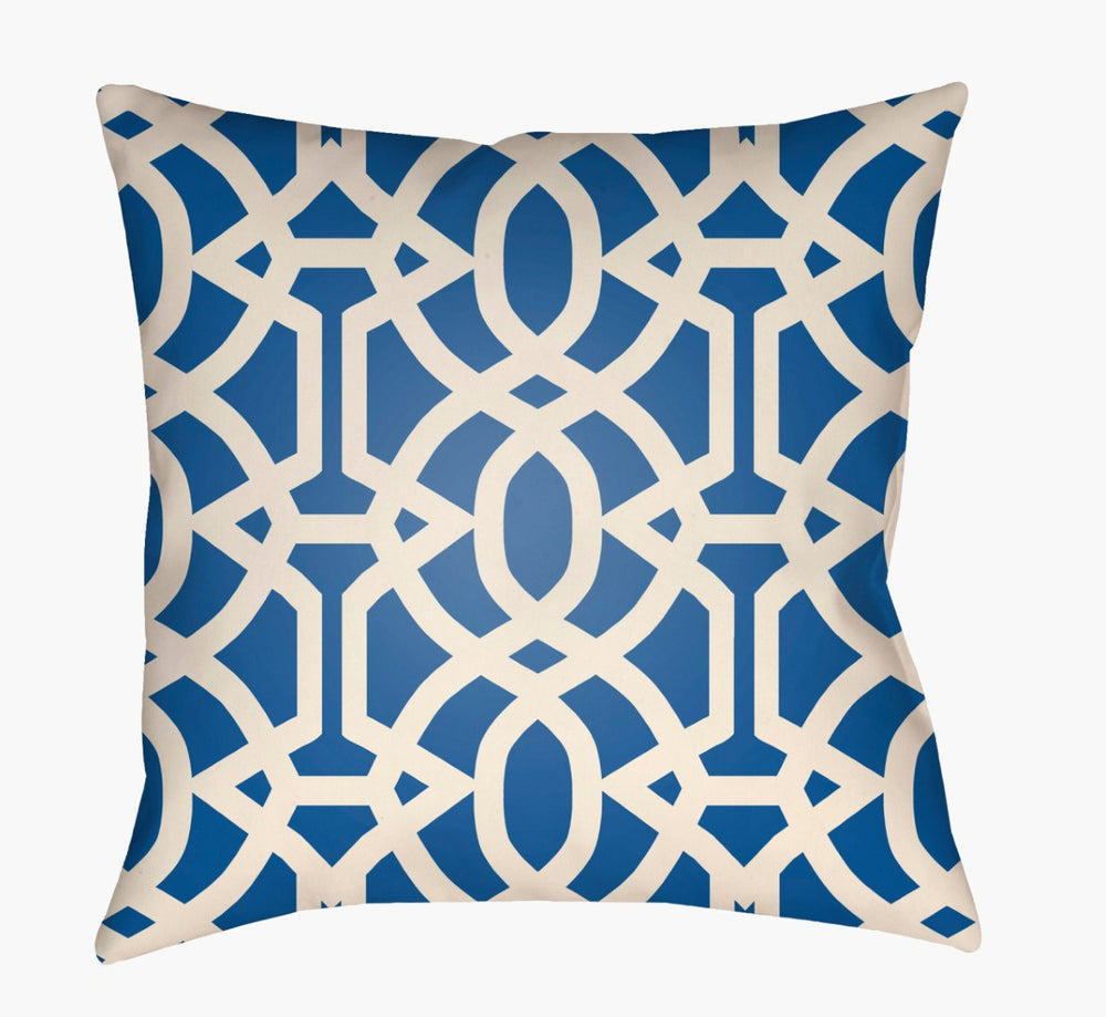 Livabliss Litchfield Woven Square Accent Pillow Structured Pattern for Sofas and Modern Living Cobalt Blue, Iv 22"L x 22"W LTCH1113-2222