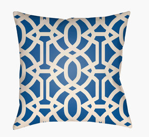 Livabliss Litchfield Woven Square Accent Pillow Structured Pattern for Sofas and Modern Living Cobalt Blue, Iv 22"L x 22"W LTCH1113-2222