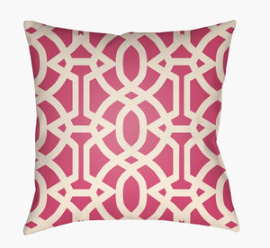 Livabliss Litchfield Geometric Woven Polyester Accent Pillow Square Sofa Throw with Polyfill Insert Rose, Ivory 16"L x 16"W LTCH1119-1616