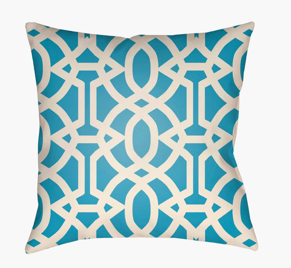 Livabliss Litchfield Woven Polyester Accent Pillow Structured Texture for Sofa Chair or Bed Sky Blue, Ivory 16"L x 16"W LTCH1122-1616