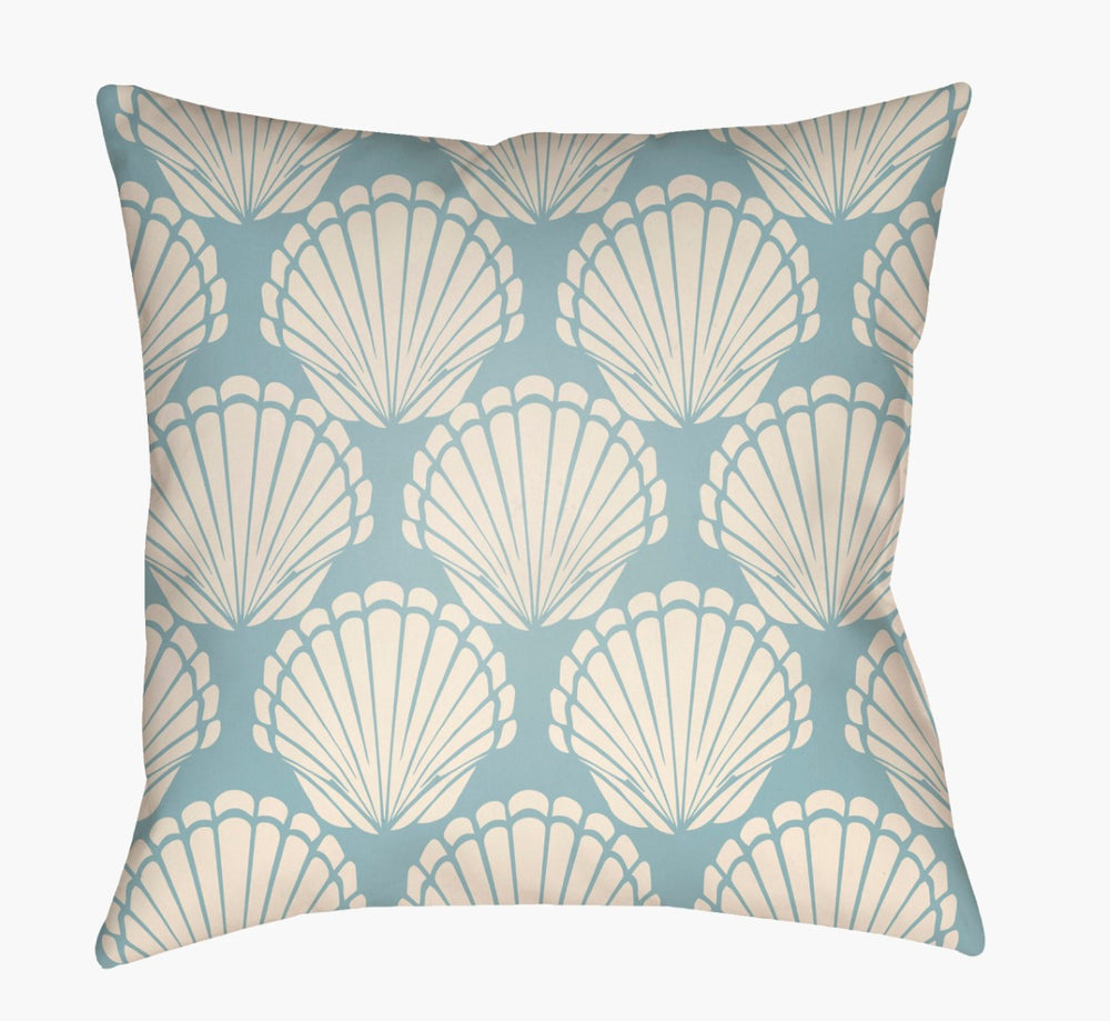 Livabliss Litchfield Coastal Woven Polyester Accent Pillow for Beach House and Transitional Living Powder Blue, Iv 20"L x 20"W LTCH1491-2020