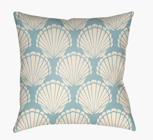 Livabliss Litchfield Coastal Woven Polyester Accent Pillow for Beach House and Transitional Living Powder Blue, Iv 20"L x 20"W LTCH1491-2020