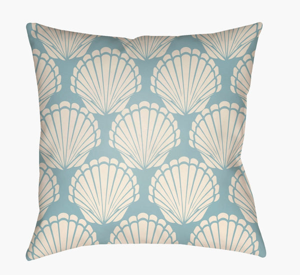 Livabliss Litchfield Coastal Woven Polyester Accent Pillow for Beach House and Transitional Living Powder Blue, Iv 20"L x 20"W LTCH1491-2020