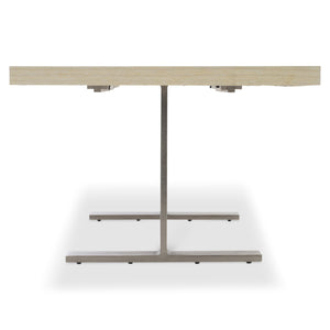 Bernhardt Bernhardt Solaria Rectangular Dining Table With Quartered White Oak Veneer Top & Cast Steel T Legs 310224