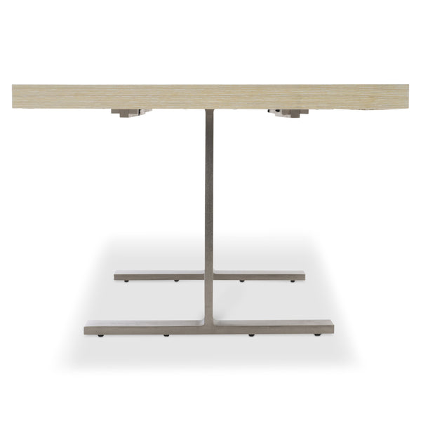 Bernhardt Bernhardt Solaria Rectangular Dining Table With Quartered White Oak Veneer Top & Cast Steel T Legs 310224