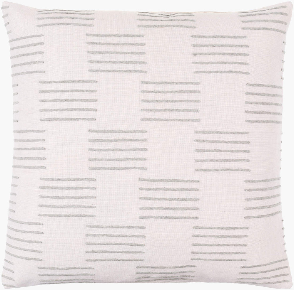 Surya Layten Cozy Cottage Style 18"L X 18"W Jute & Cotton Accent Pillow For Effortless Home Decor Beige Cotton,Jute,Cotton,Jute Lte001-1818p