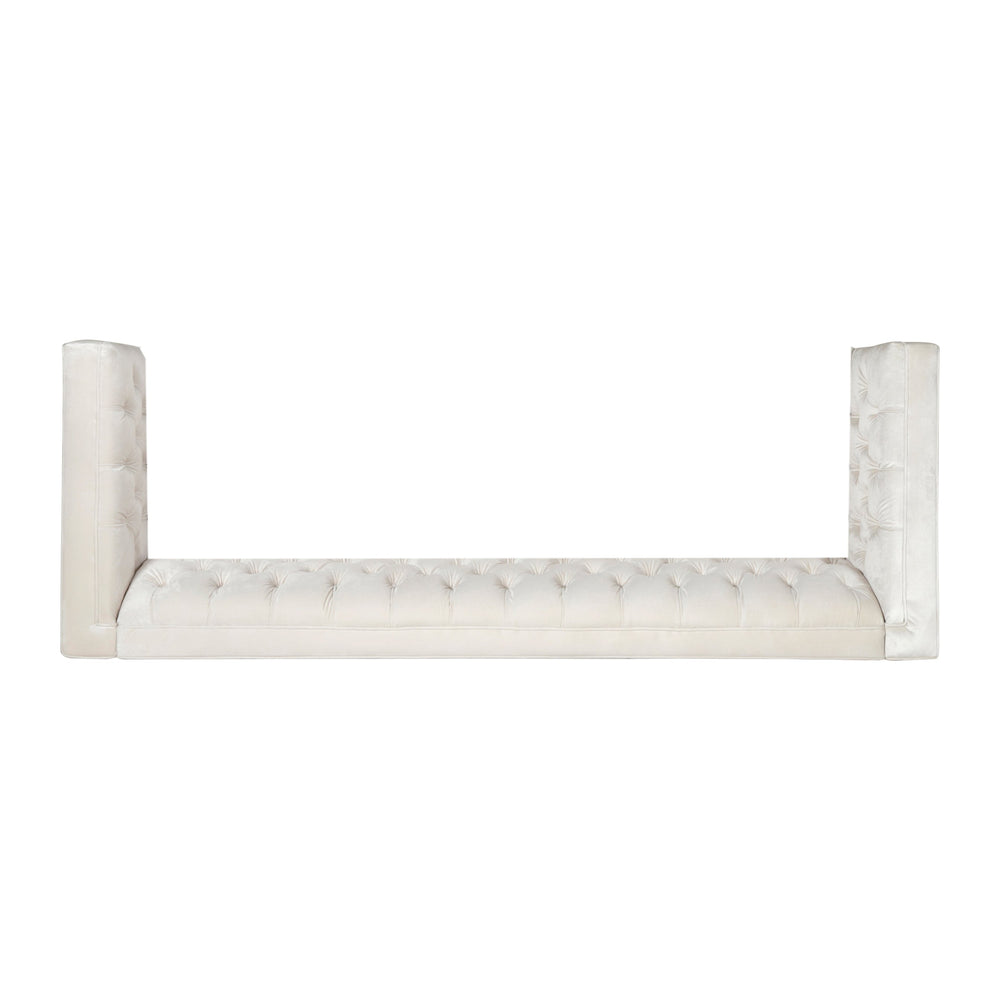 English Elm 3-seater Tufted Upholstered Sofa with Matte Iron Legs for Modern Living Rooms 68263.00A