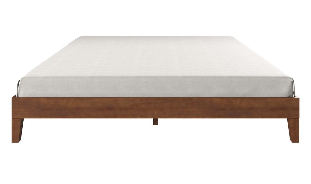 English Elm Steve Silver - Nix King Platform Bed with 6.5" Under-Bed Storage, 28-Slat Dual-Zone Support, Solid Wood Sides Brown B081P157012