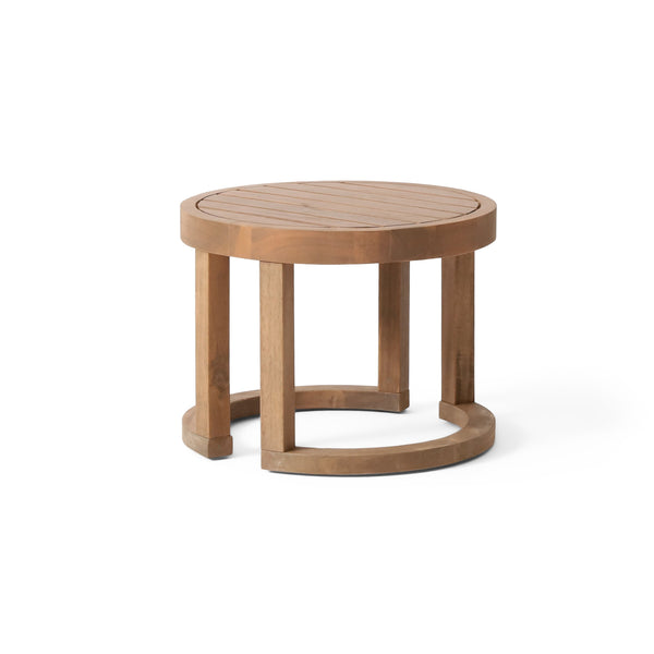 English Elm Christopher Knight Home® - Outdoor Acacia Wood Side Table Brown Wash — 18" Durable Slat Top Accent Table for Patio, Pool, Porch, Weather-Resistant Charm 72306.00BRN