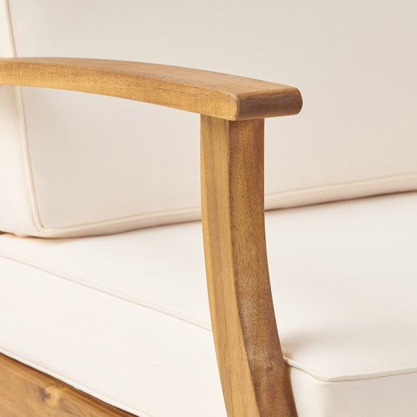 English Elm Perla Solid Acacia Outdoor Club Chair Slatted Hardwood Frame Resort Patio Seat 61442.00CRM-61442.00CRM