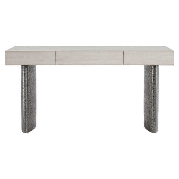 Bernhardt Bernhardt Sereno Desk In Lutra Walnut With Fuso Cast-Aluminum Legs, Soft-Close Drawer, Rustic Modern Elegance D29511
