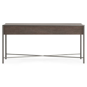 Bernhardt Bernhardt Outline Console Table With Wire-Brushed Oak Top & Sculptural Atra Steel Frame, 68" 360921