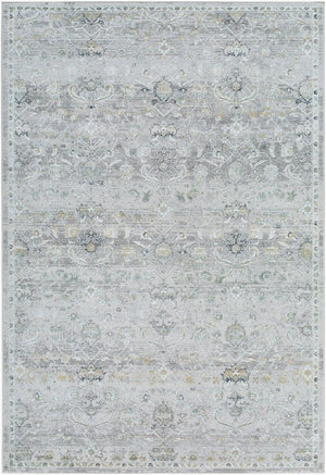 Livabliss Lorenz Machine Woven Medallion Area Rug Polypropylene Blend for Living Dining Rooms Light Sage, Lig 5'3" x 7' LTZ2301-537
