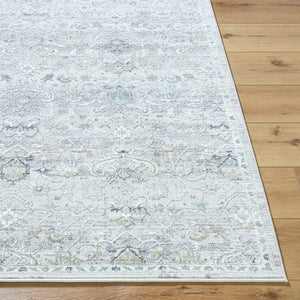 Livabliss Lorenz Machine Woven Medallion Area Rug Polypropylene Blend for Living Dining Rooms Light Sage, Lig 5'3" x 7' LTZ2301-537