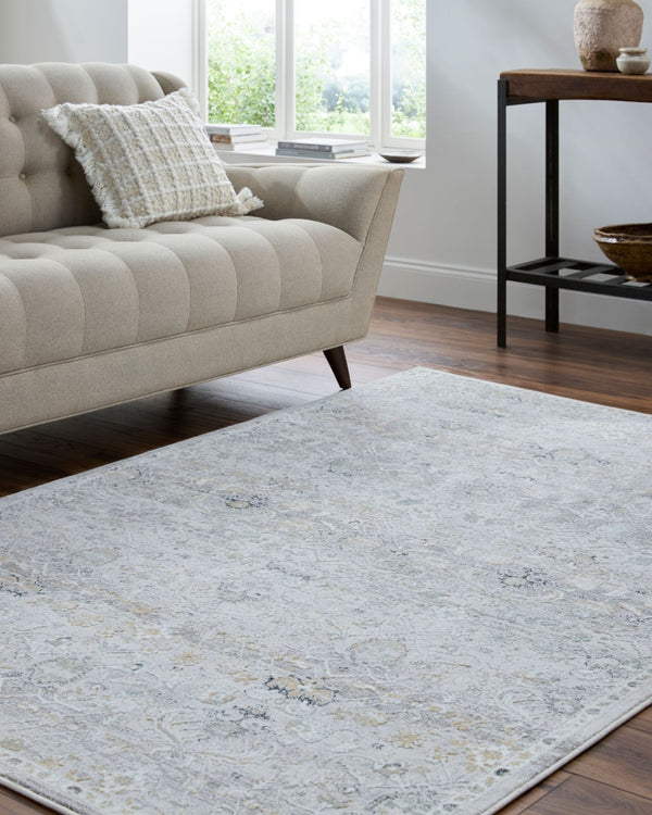 Livabliss Lorenz Machine Woven Medallion Area Rug Polypropylene Blend for Living Dining Rooms Light Sage, Lig 5'3" x 7' LTZ2301-537