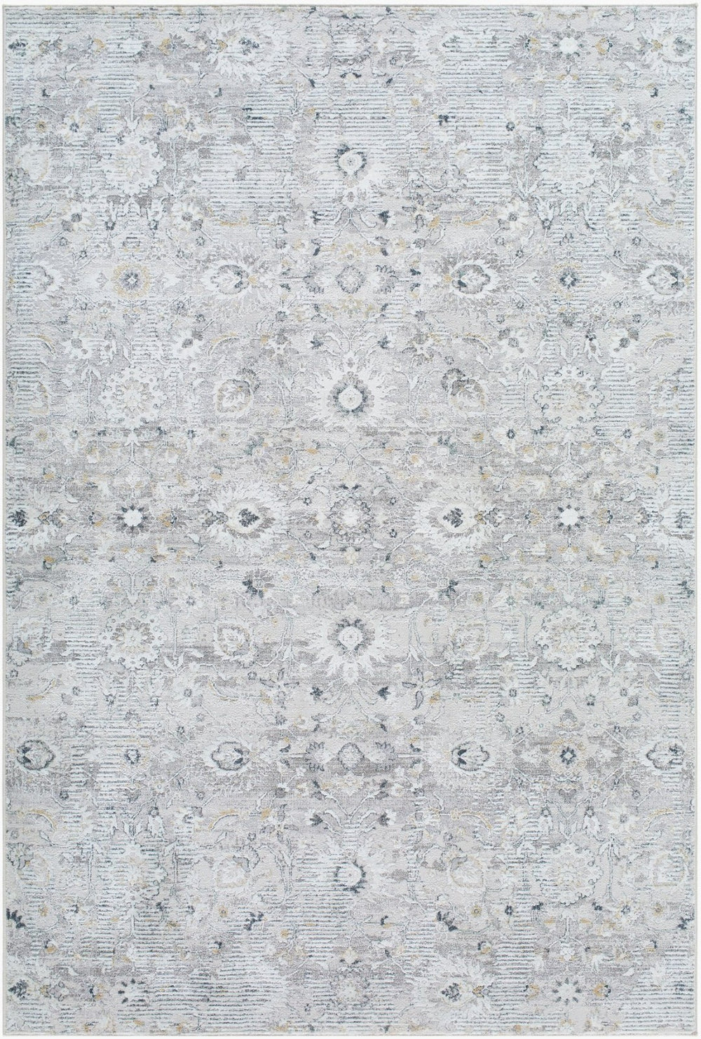 Livabliss Lorenz Medallion Area Rug Turkish Woven Polypropylene for Living and Dining Rooms Light Sage, Ivo 6'7" x 9' LTZ2303-679