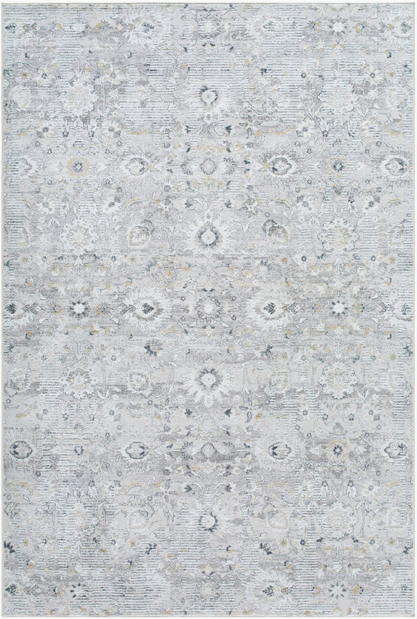 Livabliss Lorenz Medallion Area Rug Turkish Woven Polypropylene for Living and Dining Rooms Light Sage, Ivo 6'7" x 9' LTZ2303-679