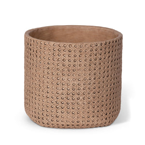 Cane Relief Pattern Cement Pot, 10.25" ECL36119 Park Hill