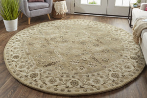 Feizy Rugs Eaton Hand-tufted Wool Oriental Rug - Timeless Persian Design For Elegant Home Decor And Comfort Green,Brown,Taupe Wool 6548424fsag000n80