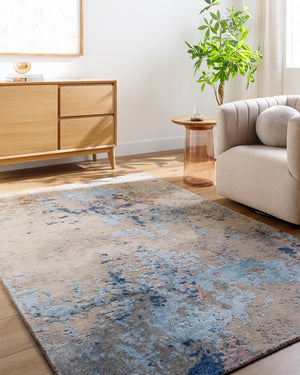 Lukla LUA-2301 9' x 12' Handmade Rug LUA2301-912  Khaki, Silver, Prairie Dust, Sage Surya