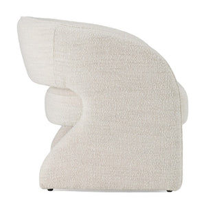 VIG Furniture Luby Sculptural Cream Fabric Accent Chair With Open Base, Cutout Back & Rounded Arms — No Assembly Required VGKK-KFA1161-BEI-CH
