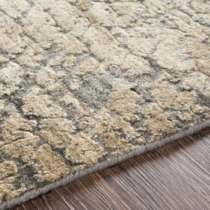 Surya Lucknow Luc-2300 Handmade 2' X 3' Rug - Durable, Chemical-free, Modern Decor With Low Pile Style Black Viscose,Wool Luc2300-810