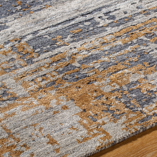 Lucknow LUC-2309 8'10" x 12' Handmade Rug LUC2309-81012  Prairie Dust, Ash, Dark Grey Surya